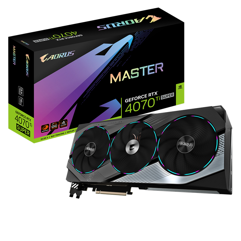 GIGABYTE AORUS GeForce RTX 4070 Ti SUPER MASTER 16GB GDDR6X 256-bit DLSS 3.0 - Image 1