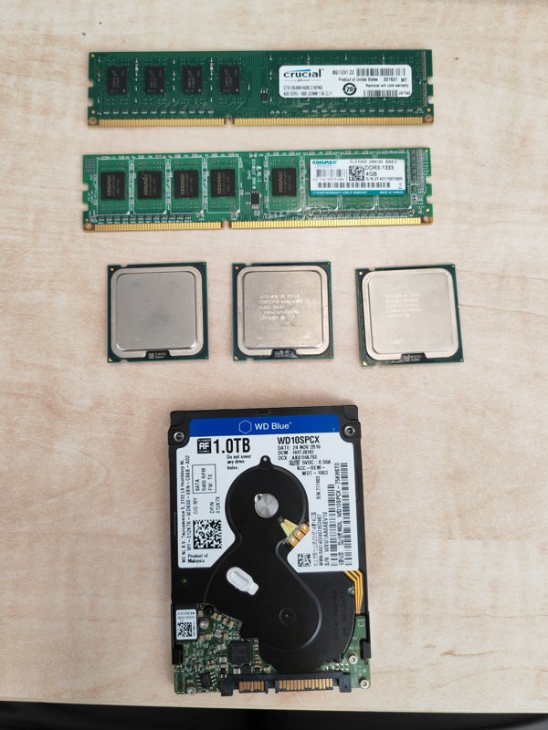 Kit Componente PC: HDD Laptop, Procesoare Intel, RAM DDR3