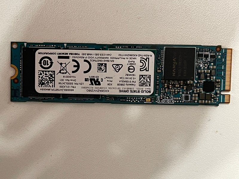 SSD Kioxia XG6 256Gb NVMe PCIe Gen3 x4 M.2 2280