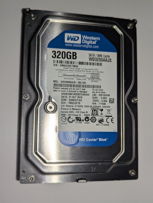 Hard Disk WD 320GB cu ore putine si impecabil